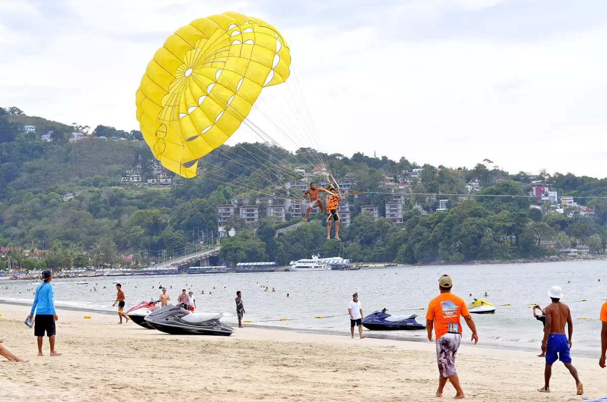 Parasailing at Elephant Beach
