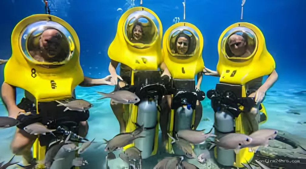 Underwater scooter ride